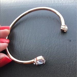 Kate Spade Rose Gold crystal and pearl cuff